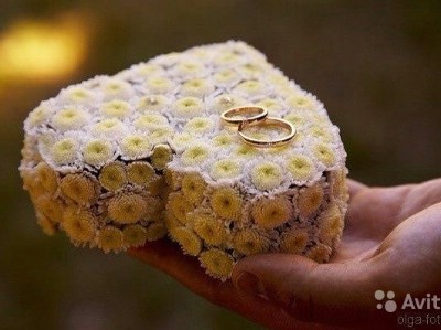 Подушечки для колец из живых цветов Подушечки для колец из живых цветов